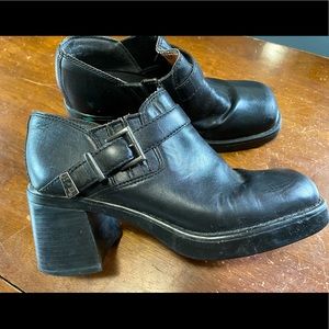 Harley Davidson | Vintage 90’s Y2K Chunky Heel Biker Moto Leather Boot Size 8